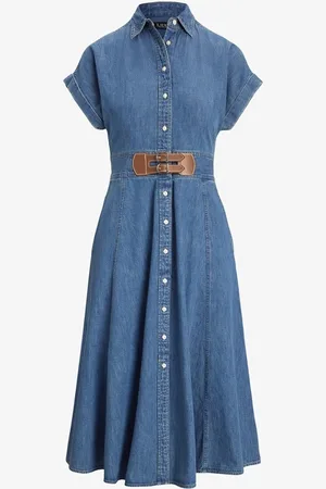 Ralph Lauren Denim overhemdjurk met gesp