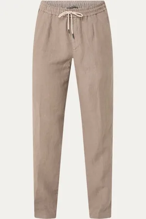 Boggi Milano City regular fit chino van linnen