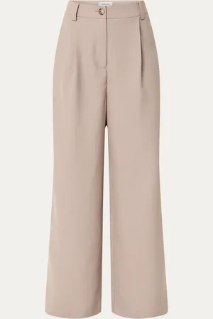 Modstrom Gale high waist wide fit pantalon met steekzakken