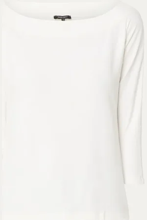 Claudia Sträter Longsleeve met boothals en driekwart mouw