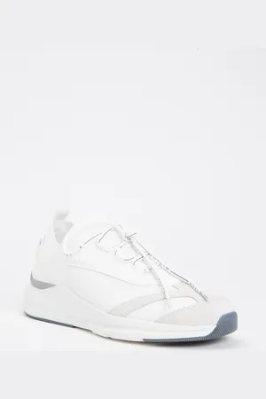 Boggi Milano Tech sneaker van jersey met suède details