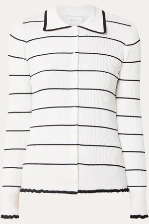 Neo Noir Rio fijngebreid vest met streepprint