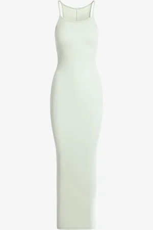 SKIMS Cotton Rib maxi jurk met ribstructuur
