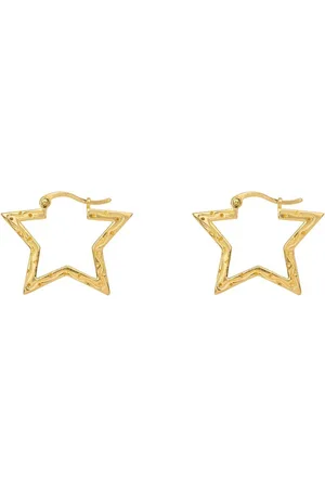 ANNA + NINA Small Funky Star oorringen verguld
