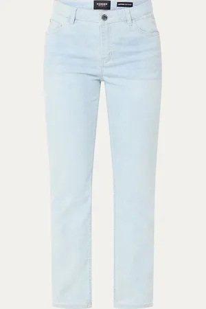 Rosner Antonia mid waist slim fit cropped jeans met lichte wassing