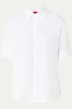 HUGO BOSS Sarepla blouse met logoborduring