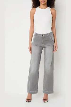 Rosner Audrey high waist straight leg jeans met streepprint