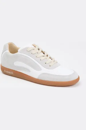 FLÂNEUR Tivoli sneaker van leer met suède details