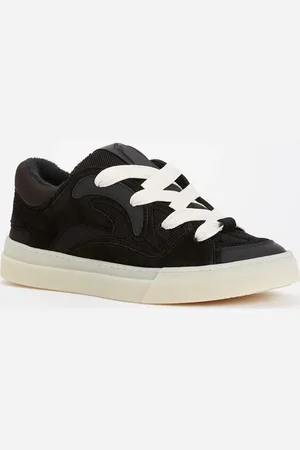 FLÂNEUR Avenue sneaker van kalfssuède met mesh details