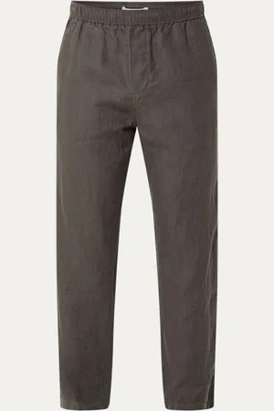 Samsøe Samsøe Sajabari straight fit pantalon van linnen