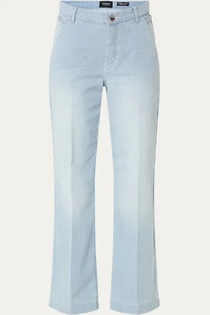 Rosner Audrey high waist straight leg jeans met streepprint