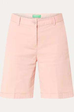 Benetton High waist regular fit korte broek met steekzakken