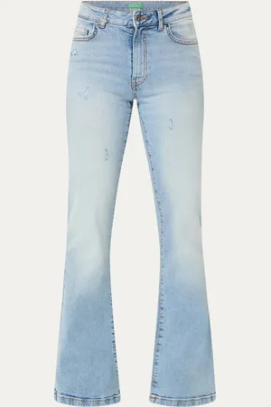 Benetton Cameron high waist flared jeans met stretch