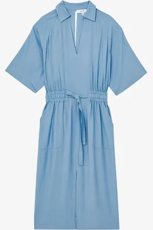 Reiss Cecilia midi tuniekjurk met strikceintuur