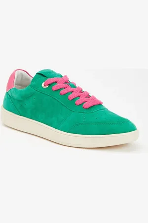 Dune Electrolite sneaker van suède met zeebraprint