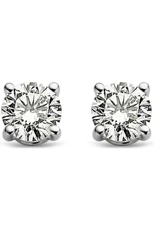 Diamond Point Witgouden solitair groeibriljant oorstekers, 0-22 ct- 0-22 ct diamant Groeibriljant
