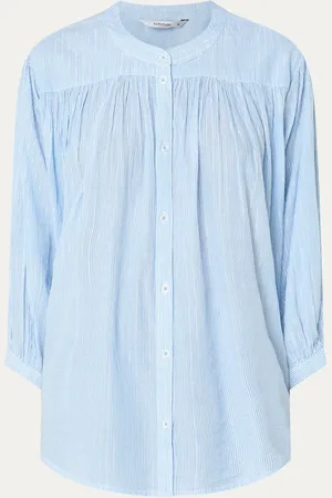 Summum Woman Oversized blouse met lurex en streepprint