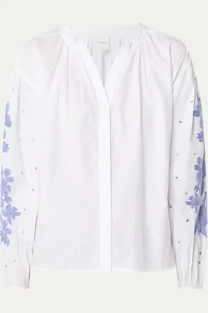 Josephine & Co Jet blouse met bloemborduring en pailletten