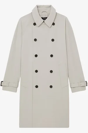 Reiss Scramble double-breasted trenchcoat met steekzakken