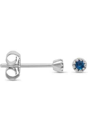 Diamond Point Witgouden oorsieraden 0-10 ct blauwe saffier Joy