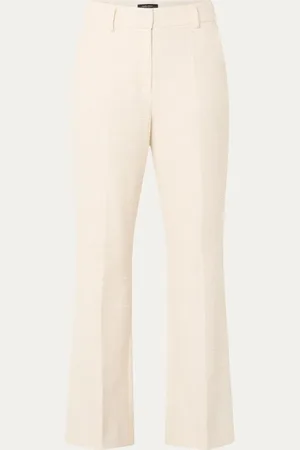 Claudia Sträter High waist flared fit pantalon met steekzakken