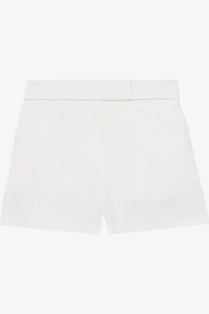 Reiss Fawn high waist wide fit korte broek van linnen