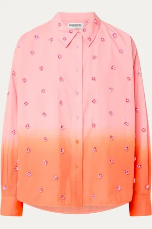 Essentiel Antwerp Harkansas blouse met strass en dip-dye dessin