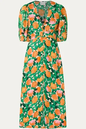Fabienne Chapot Ana midi blouse jurk met bloemenprint