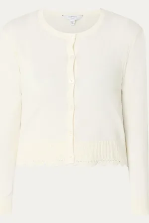 L.K. Bennett L-K-Bennett Vanessa fijngebreid cropped vest