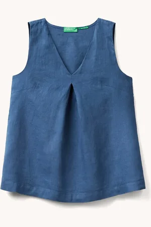 Benetton Tuniek met plooidetail en V-hals