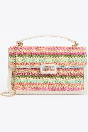 Dune Dellsia crossbodytas van raffia