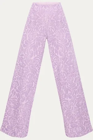 Essentiel Antwerp Halready high waist wide fit pantalon met bloemenprint