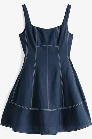 Tommy Hilfiger TH X SRG mini jurk van linnen met contrast