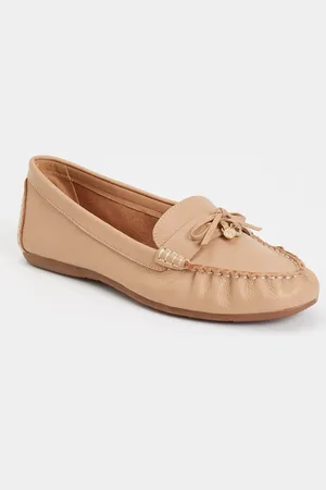 Dune Wide Fit Grovers loafer van leer