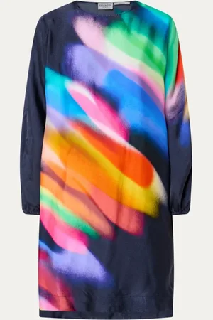 Essentiel Antwerp Hullberry mini jurk van satijn met print