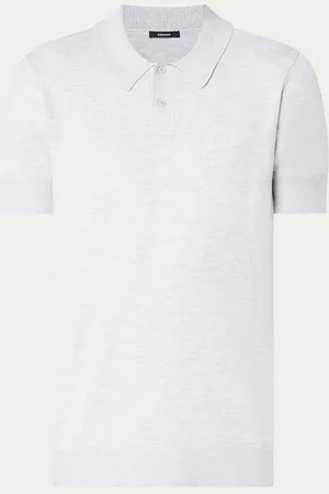 Denham Eaton fijngebreide regular fit polo met stretch