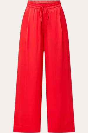 Essentiel Antwerp Hollusk high waist wide fit palazzo broek met steekzakken