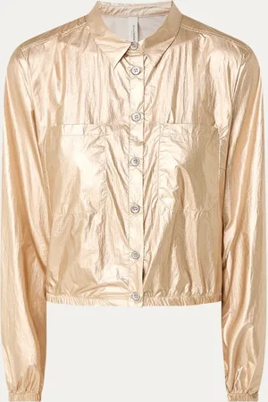 beaumont Cleo blouse met borstzakken en metallic finish