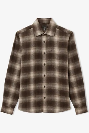 Reiss Crosby regular fit overshirt in wolblend met ruitdessin