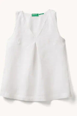 Benetton Tuniek met plooidetail en V-hals