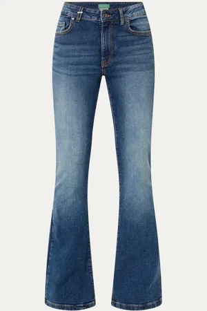Benetton Cameron high waist flared jeans met stretch