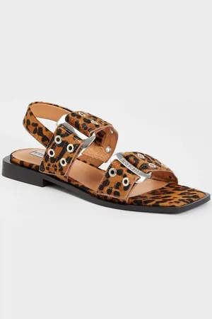 Steve Madden Saria-Le sandaal met panterprint en gespdetail
