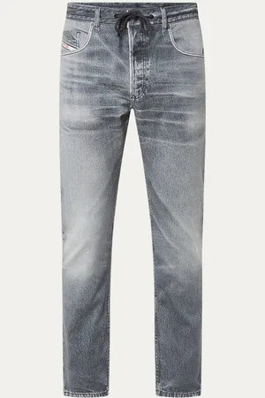 Diesel 2030 D-Krooley slim fit joggingbroek van denim met gekleurde wassing
