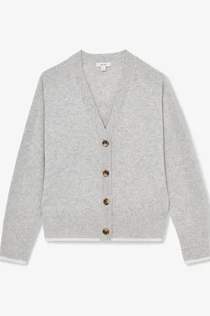 Reiss Abigail fijngebreid vest in wolblend