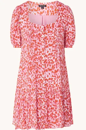 Whistles Flippy mini blousejurk met print en pofmouw
