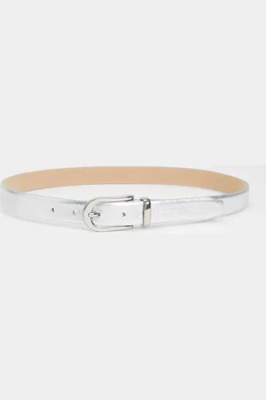 Brax Riem van leer met metallic finish