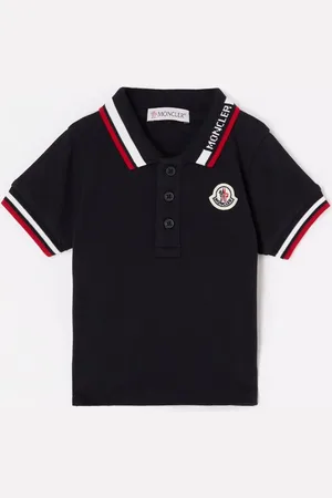 Moncler Polo van piqué katoen met logoborduring