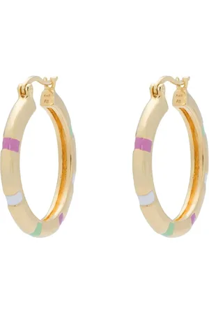 ANNA + NINA Sweet Stripe oorringen verguld