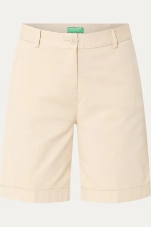 Benetton High waist regular fit korte broek met steekzakken