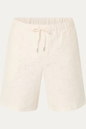 Arte Antwerp Straight fit korte broek met opengewerkt dessin